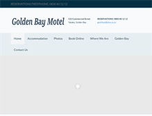 Tablet Screenshot of goldenbaymotel.co.nz